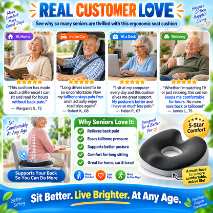 OrthoCloud Elite – Premium Ergonomic Seat Cushion