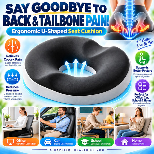 OrthoCloud Elite – Premium Ergonomic Seat Cushion