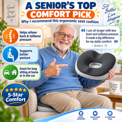 OrthoCloud Elite – Premium Ergonomic Seat Cushion